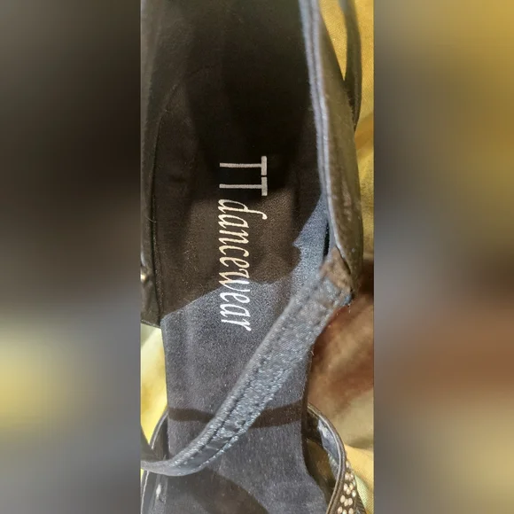 Chic Black Rhinestone Women's Heels - Picture 5 of 5